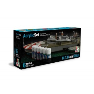 Italeri 434AP Acrylic Set for M.T.B and Ships (6x20ml each)