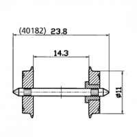 Roco 40182 Assi per corrente continua (2pz)