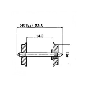 Roco 40182 Assi per corrente continua (2pz)