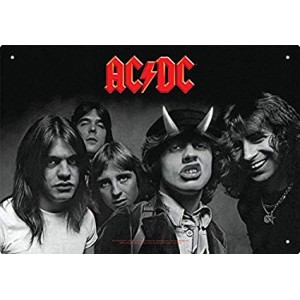 Targhetta di metallo "AC/DC" 28x20 cm