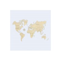 Amati WM501 Mappa del Mondo in legno naturale