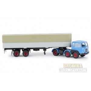 Brekina 58501 Fiat 690 T con rimorchio a cassone + telo 1:87