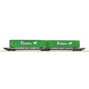 Roco 77398 Carro a tasca doppio T-3000 "Hupac"