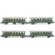 Piko 94345 Set di 4 carrozze SBB storiche epoca III* scala N 1/160