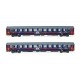  Rivarossi HR4357 FS, set di 2 carrozze UIC-Z1 "Progetto 901" di 2a cl. livrea "Intercity Notte Basic"