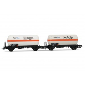 Rivarossi HR6620 set di 2 carri cisterna a 2 assi Zgkk, "Agipgas", ep. IV